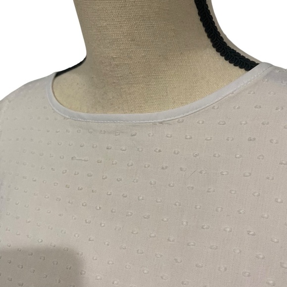 J Crew Factory Sz 8 Mini Dress White Flounce Sleeve - Picture 5 of 16